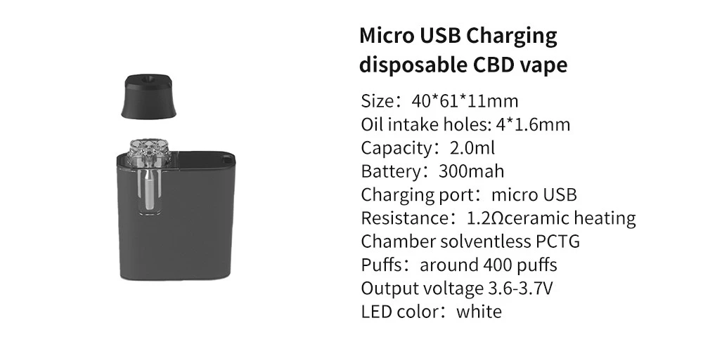 Micro USB Charging disposable CBD vape Micro USB Charging disposable CBD vape
